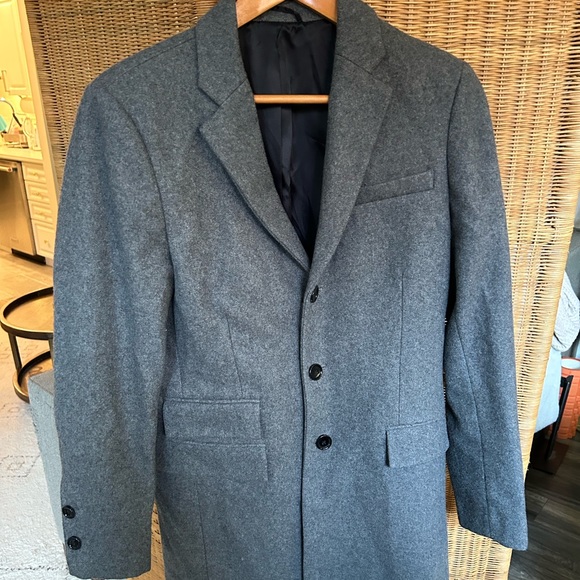 Matinique dark grey wool-blend men’s coat - Picture 6 of 14